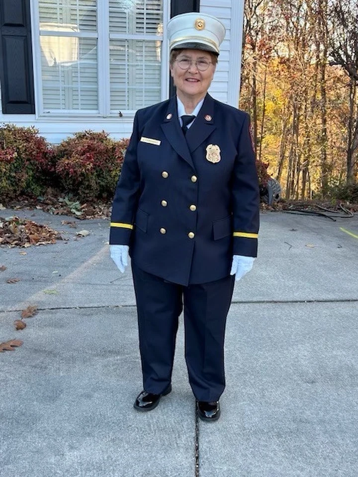 Jo Fernandez, Founding Director of Rising Lions First Responder Ministry, in fire department dress uniform